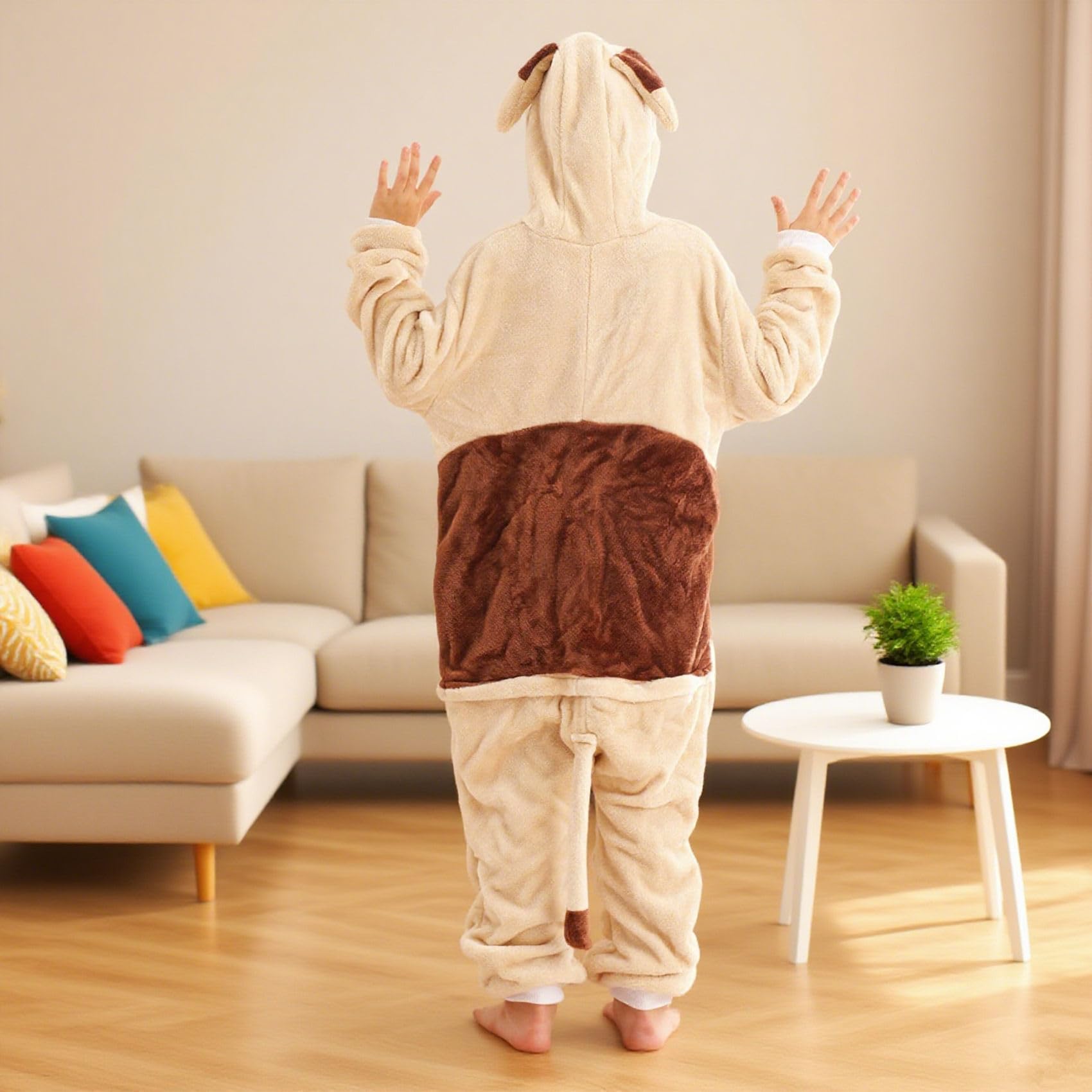 WAFUNNE Costume grenouillère animal pour enfants, garçons, filles, femmes, hommes, cosplay, Halloween, bouledogue