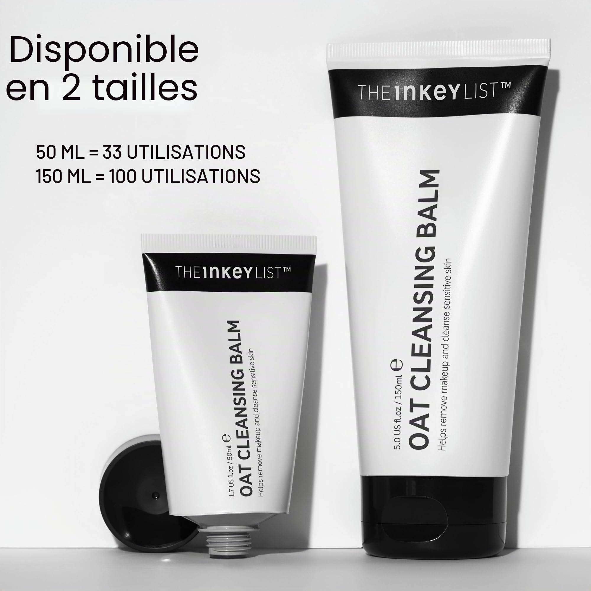 The INKEY List Oat Cleansing Balm pour éliminer le maquillage et nettoyer la peau sensible 50 ml