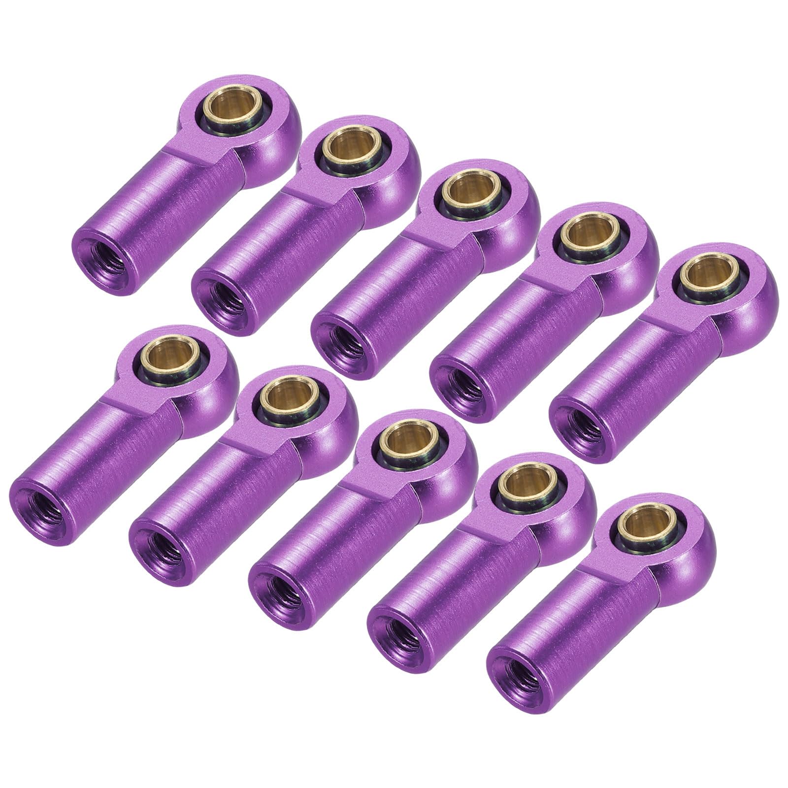 MECCANIXITY M3xL19mm Lever Steering Linkage Tie Rod Ball Head Link Joint End Metal Purple for RC Crawler Car Pack of 10