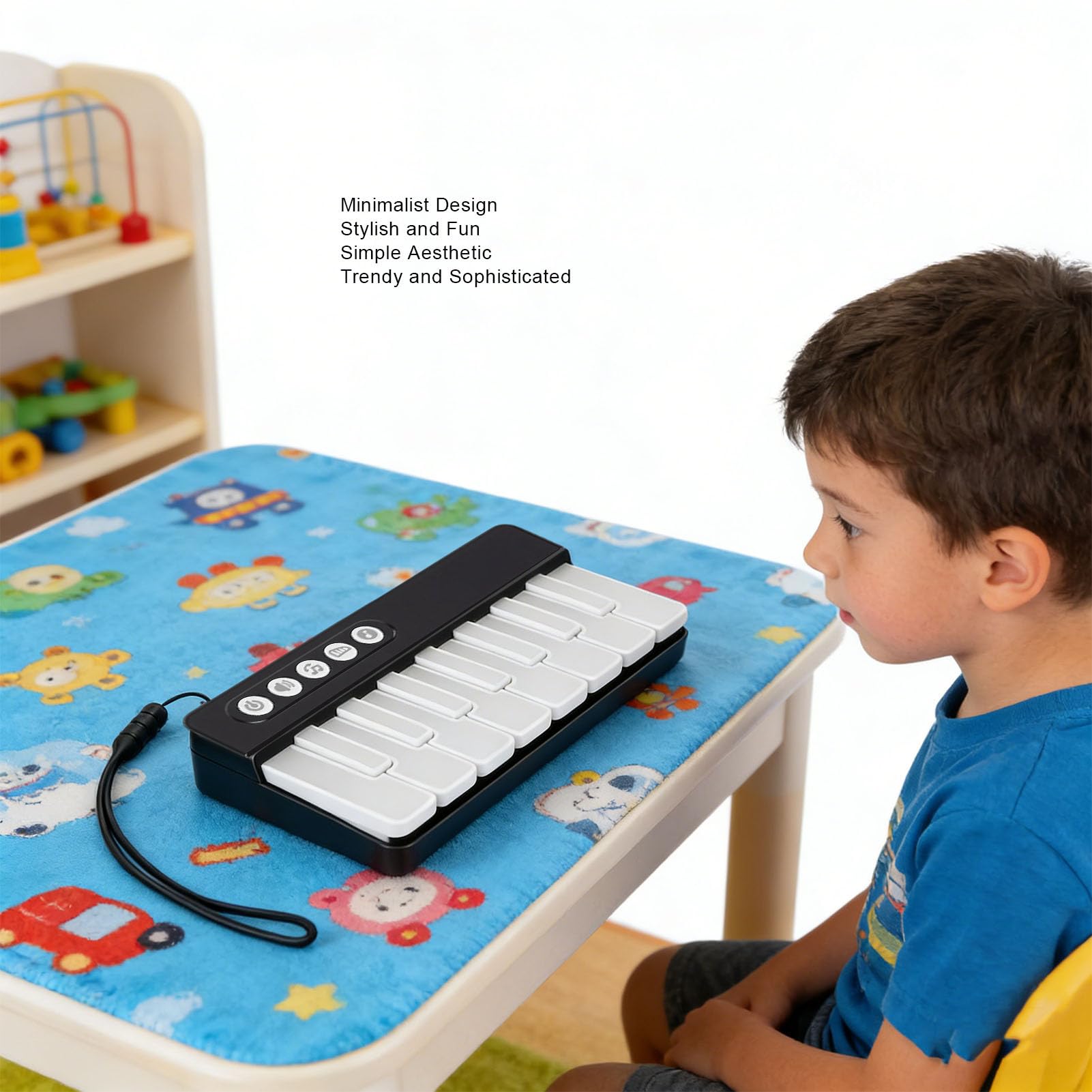 OPPWONG Baby Piano Toy with Color Changing Lights, Portable Light Up Keyboard for Kids, 3 Sound Effects Musical Learning Gift with Safe Rounded Corners — view 3