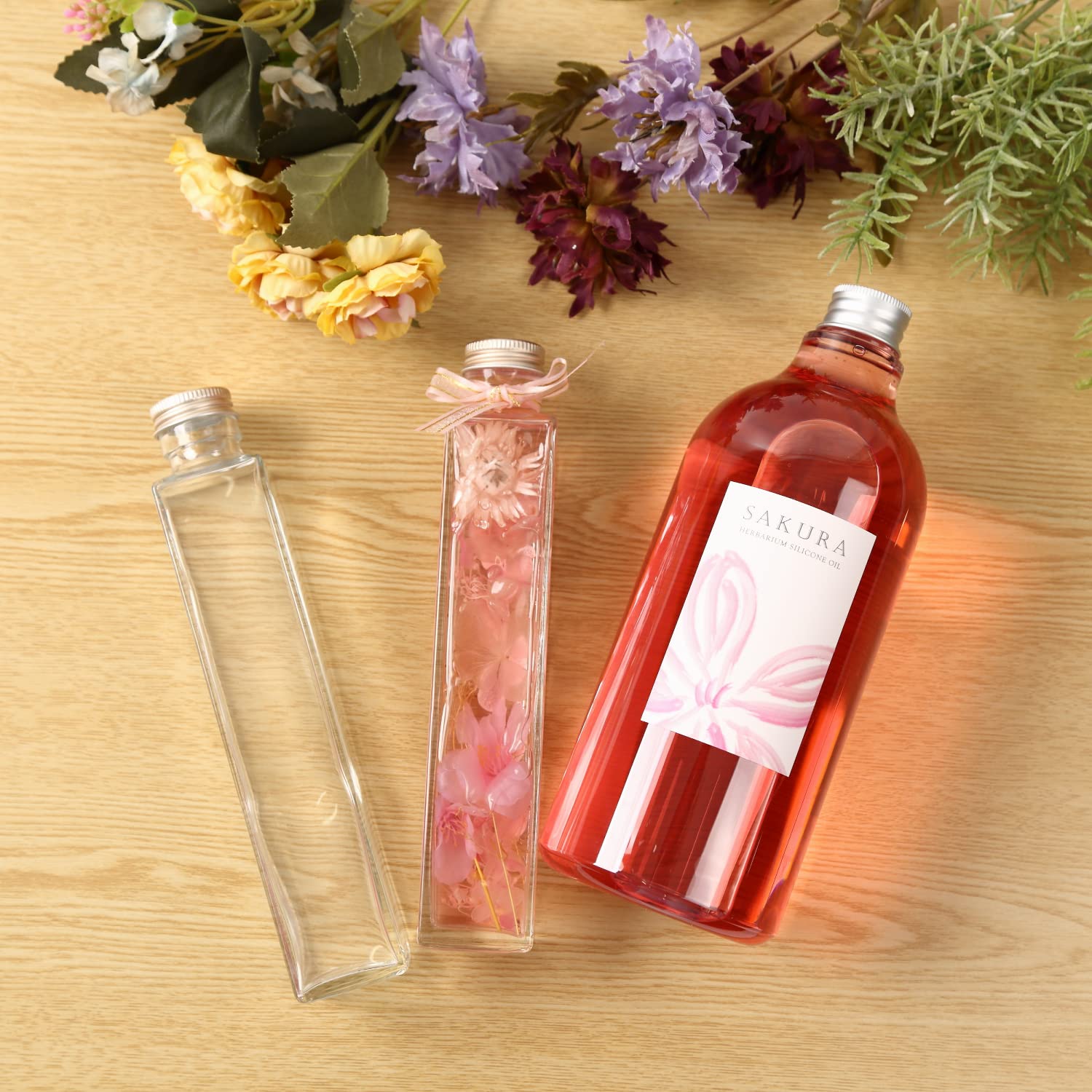 Amazon.co.jp: ハーバリウム用カラーシリコンオイル (1000ml, SAKURA