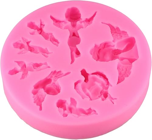 Miniatura 5 de Mujiang Angel Baby Fondant Molde de silicona para decoración de pasteles Herramientas de arcilla de polímero de chocolate Moldes Decoración de pastel