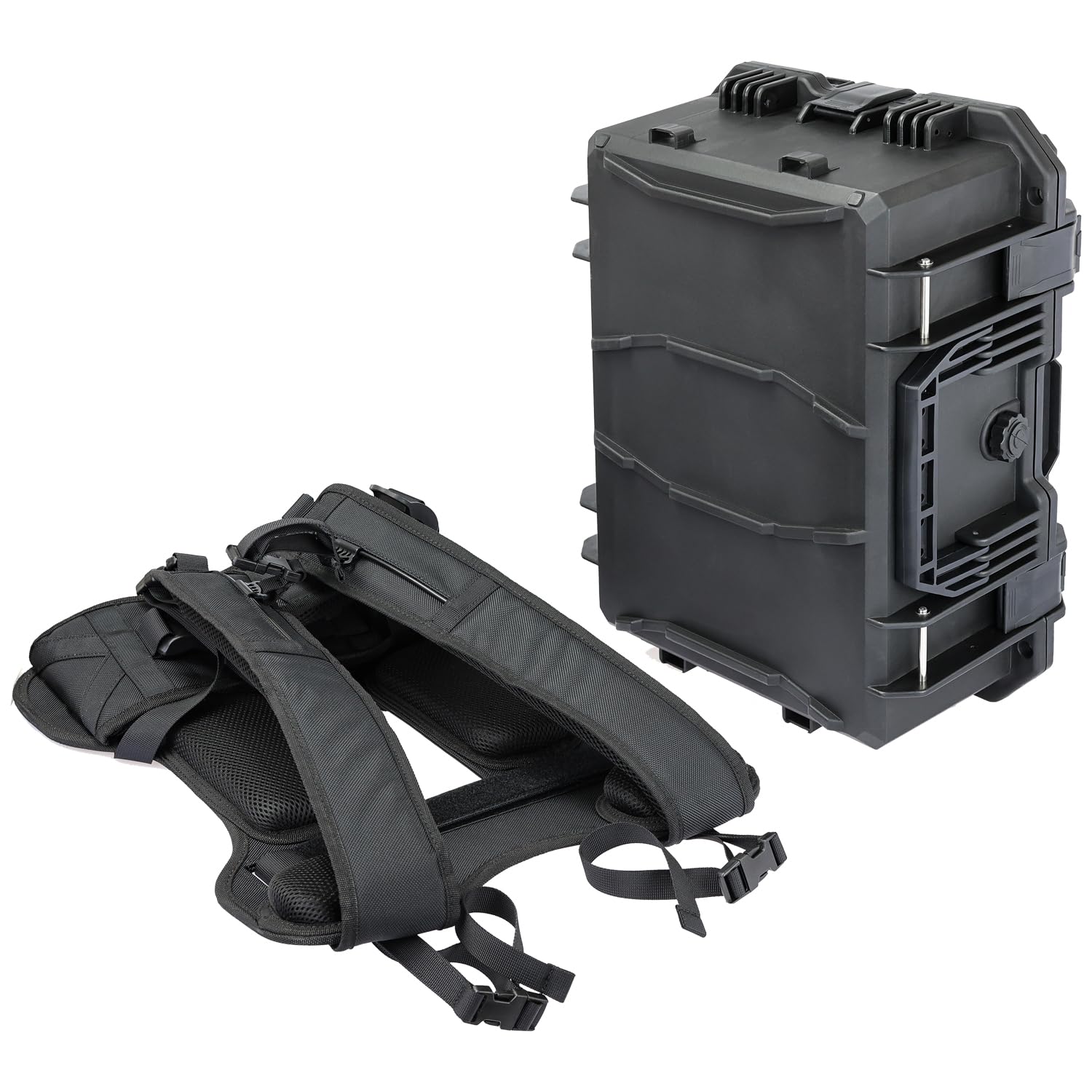 HMF 15401-02 Outdoor Kamerarucksack mit Rasterschaumstoff, Fotorucksack groß | 47,5 x 38 x 22,5 cm