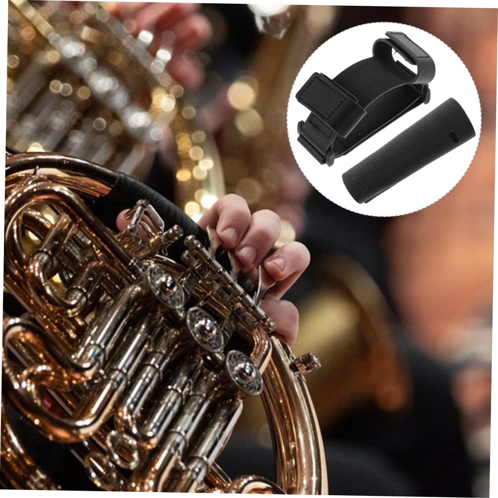 HANABASS 1Set French Horn Guard Skid Protective Hand Rest for Musicians Durable PU Material present for Friends Hold for Confident Playing