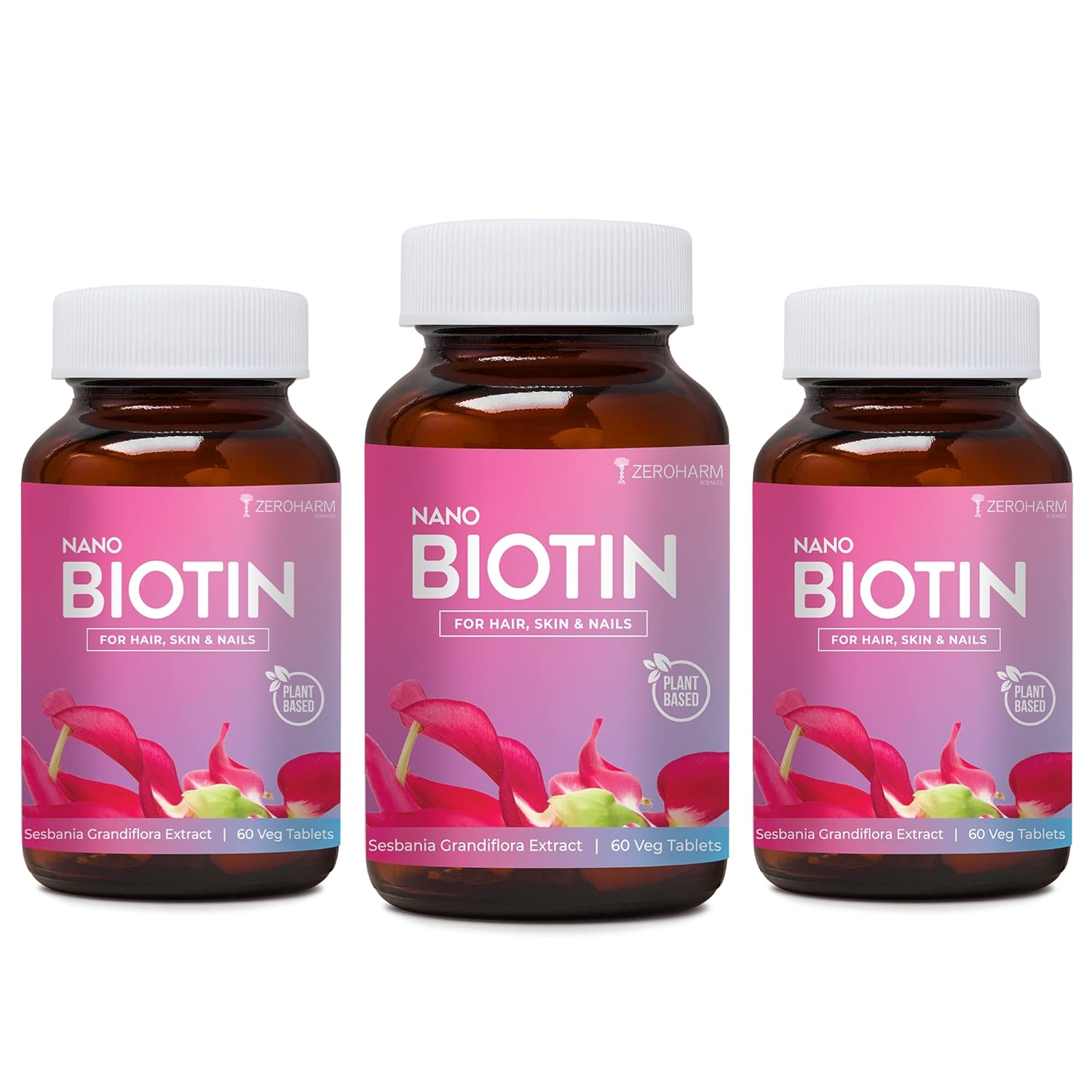 ZEROHARM Biotin Tablets for Hair, Skin and Nails Biotin Vitamin B7