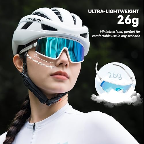 Miniatura 4 de ROCKBROS Gafas de sol deportivas polarizadas para hombres y mujeres, gafas de ciclismo con protección UV