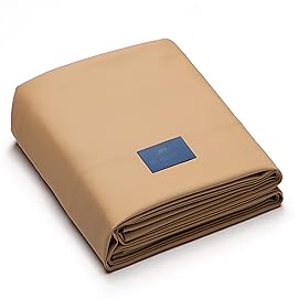 BEARCOVER Heavy Duty Leatherette Billiard Pool Table Cover, Waterproof & Tearproof Cover for Pool Table 7/8/9FT (10 Colors Available) (7 Feet/Wheat Brown)