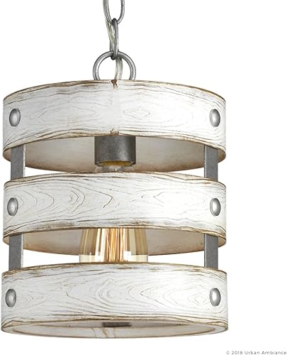 Miniatura 7 de Urban Ambiance Lámpara colgante moderna de lujo, tamaño pequeño 10 pulgadas de alto x 8.5 pulgadas de ancho, con elementos de estilo rústico,