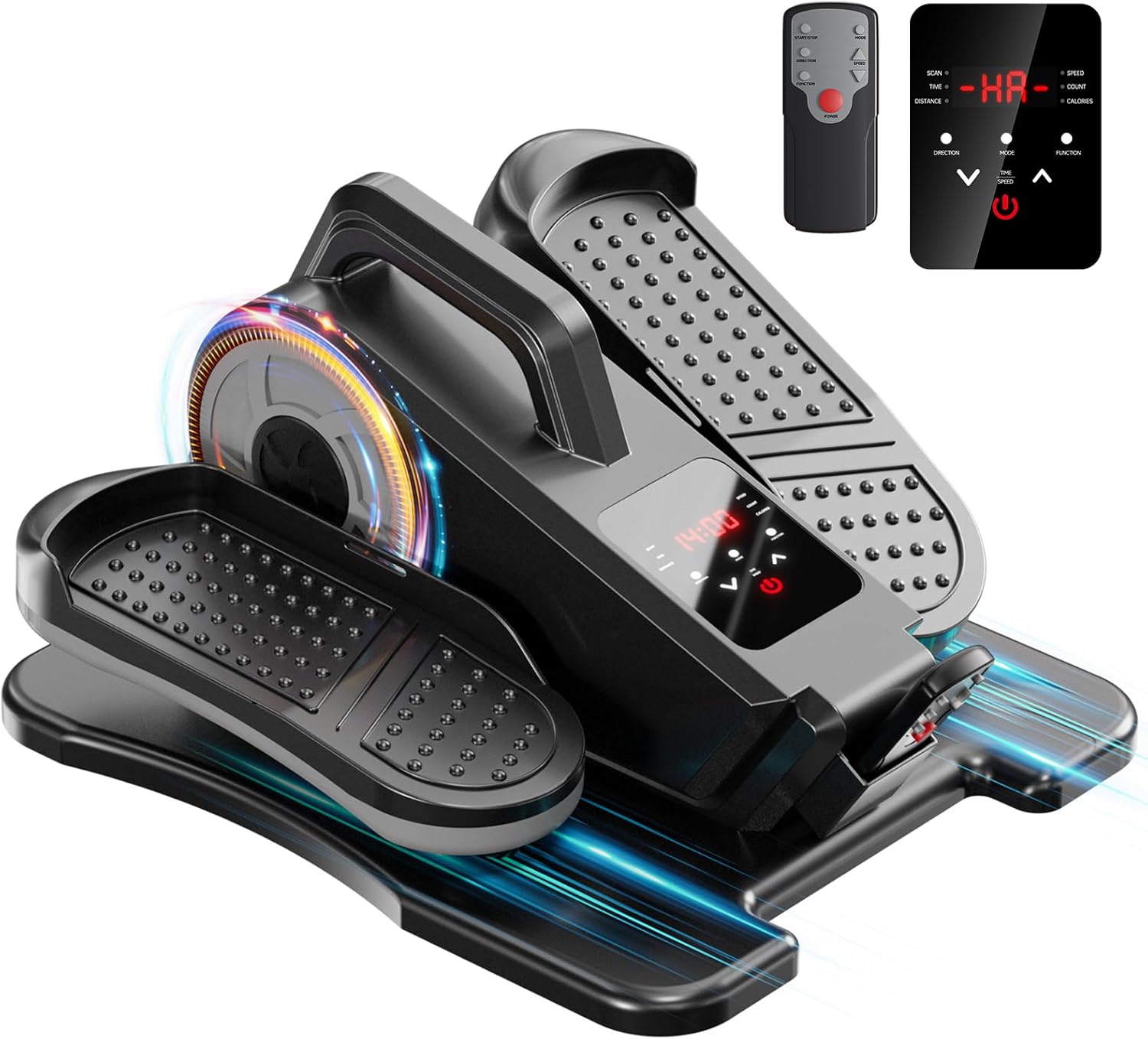 Foot Exercise Machine, Electric Seated Pedal Exerciser for Home with 12 Adjustable Speeds, Fully Assembled Motorized Pedal Exerciser, Quiet Motorized Pedal Exerciser, LCD Display