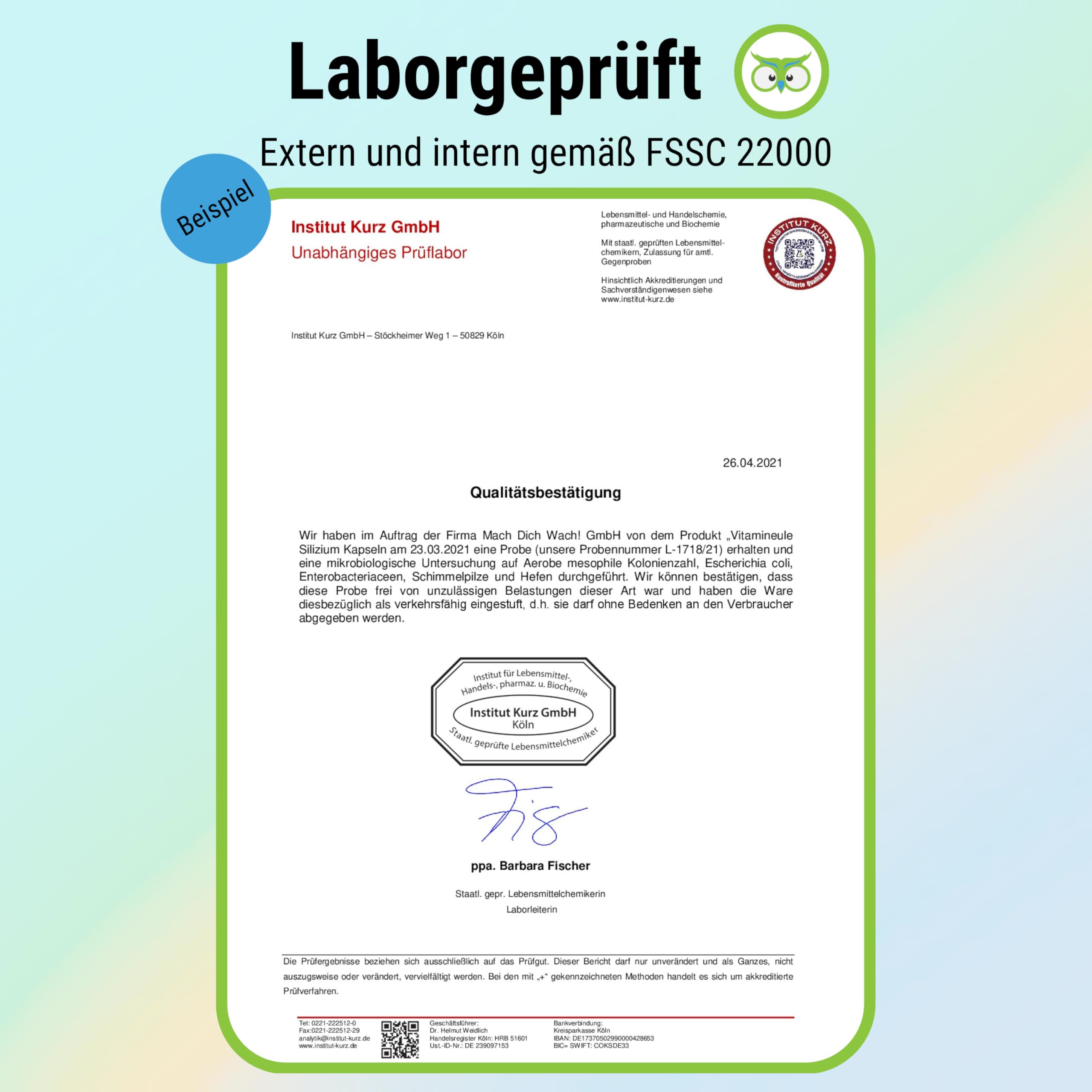 Silizium Kapseln - hochdosiert 100 mg aus Bambus-Extrakt - bioaktiv, organisch & vegan - Produktion in Deutschland - laborgeprüft & ohne Zusatzstoffe - Kieselsäure (Silicium) - Vitamineule®