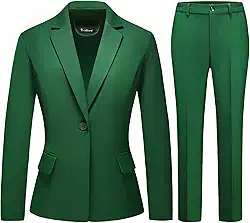 Conjunto de 2 peças de blazer clássico de 2 peças para mulheres formal e escritório