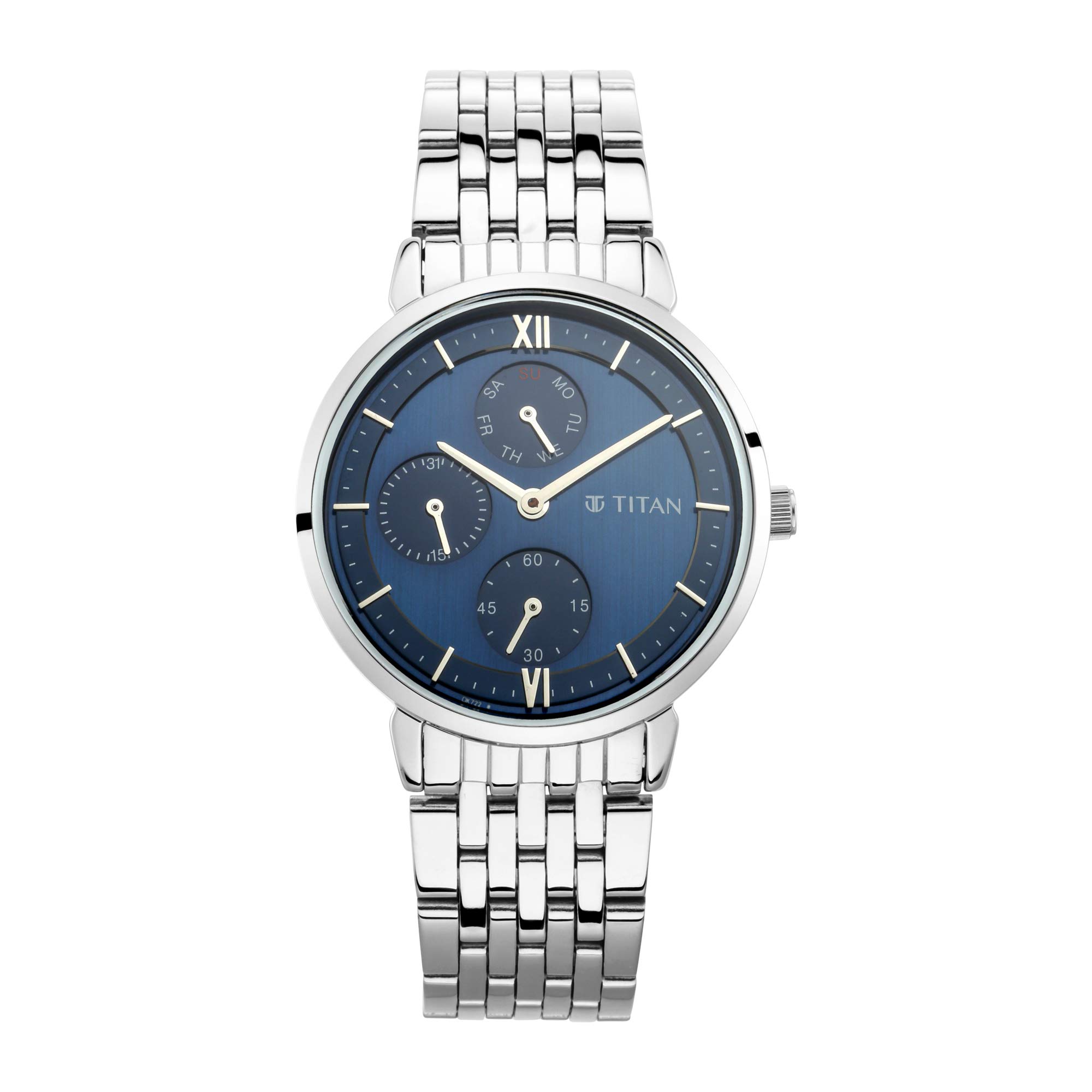 Titan Womens Regal: Roman Numeral Silver Dial & Metal Strap Watch-NQ2652SM01 (B08HCXS6XQ) Amazon Price History, Amazon Price Tracker