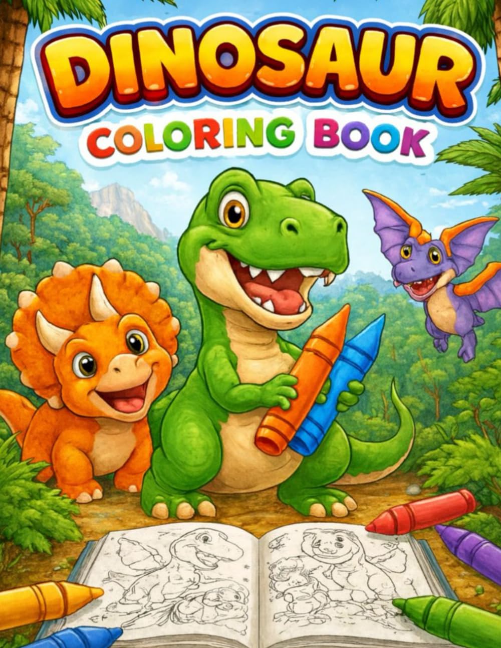 Dinosaur Coloring Book: A Coloring Book For Kids Of All Ages Full Of Prehistoric Adventure And Fun
