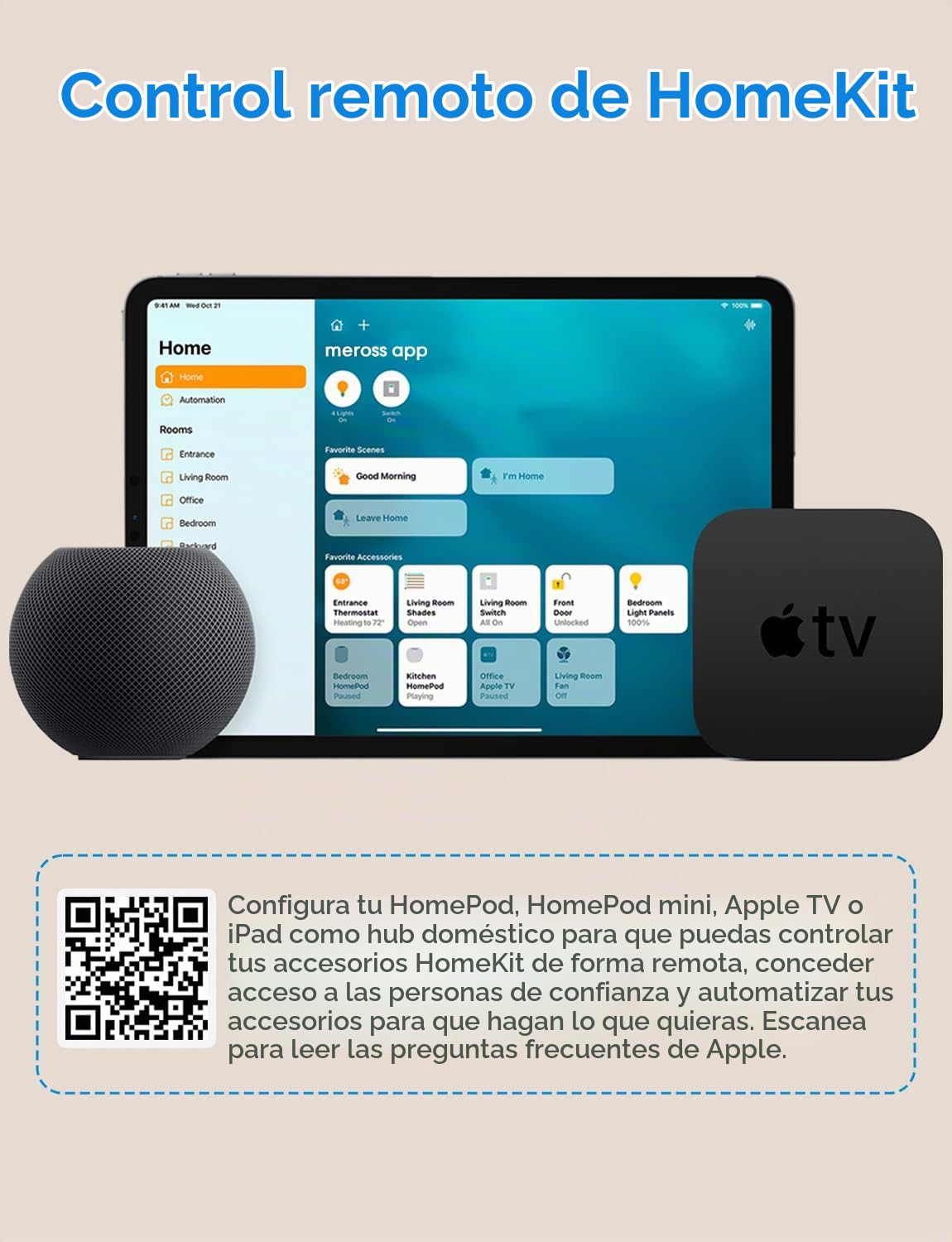 Meross Enchufe Inteligente WiFi 16A 3840W, con Control Remoto Meross app, Compatible con HomeKit Siri, Alexa, Google Assistant y SmartThings, WiFi Smart Plug, Paquete de 2