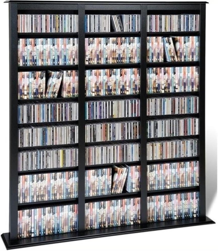 Amazon.com: Vinyl Veneer High Capacity Wall Rack (CD-1500 Series) Black ...