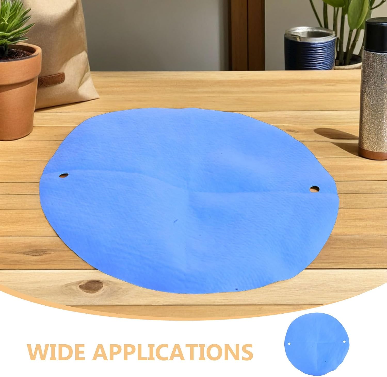 2 Pack Round Pottery Clay Absorbent Cloth with Dual Holes