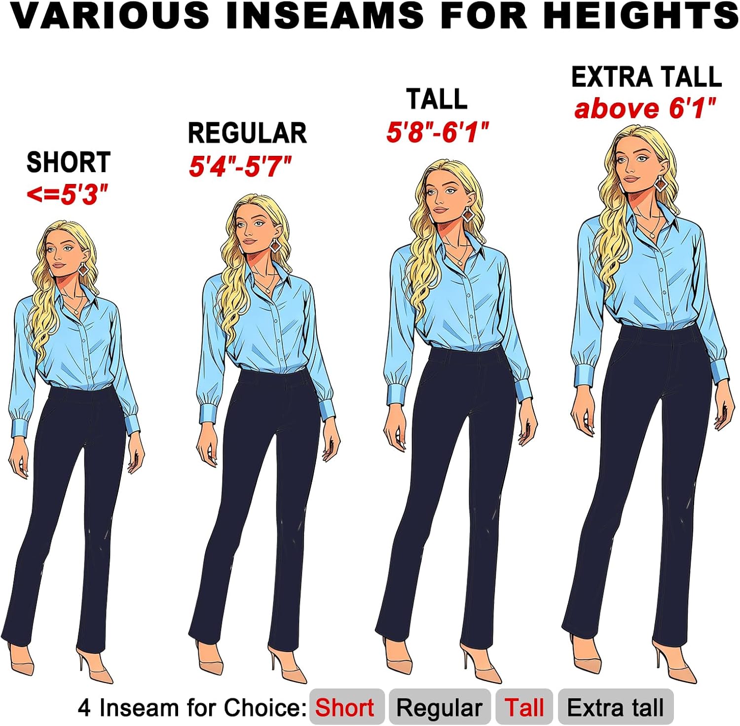 iChosy Women's Ease into Comfort Barely Bootcut Stretch Dress Pants - Image 5