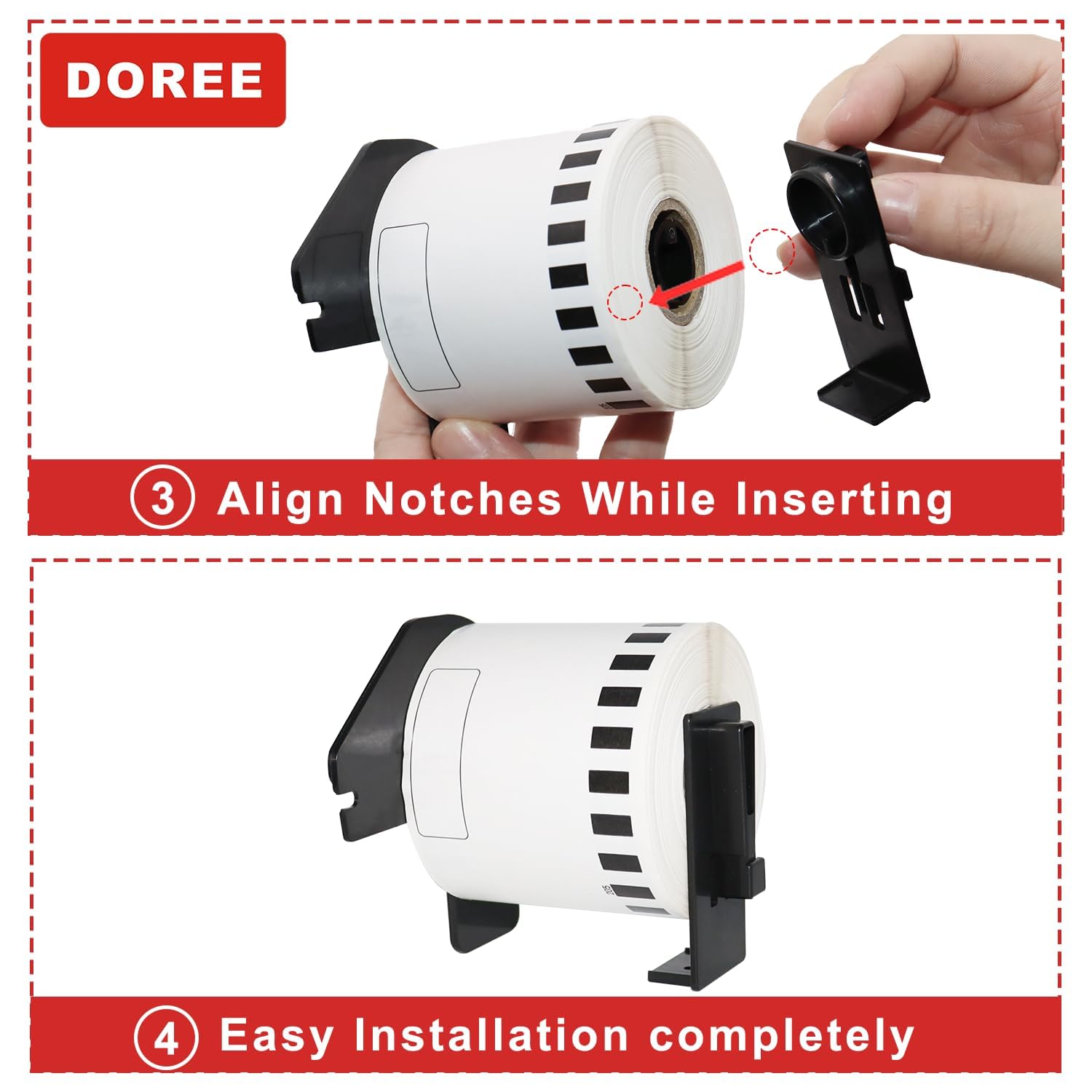 Etichette Di Spedizione DOREE DK-11241 – Compatibili Con Brother QL Series, Dimensioni 102x152mm, 200 Etichette Per Rotolo, Confezione Da 5
