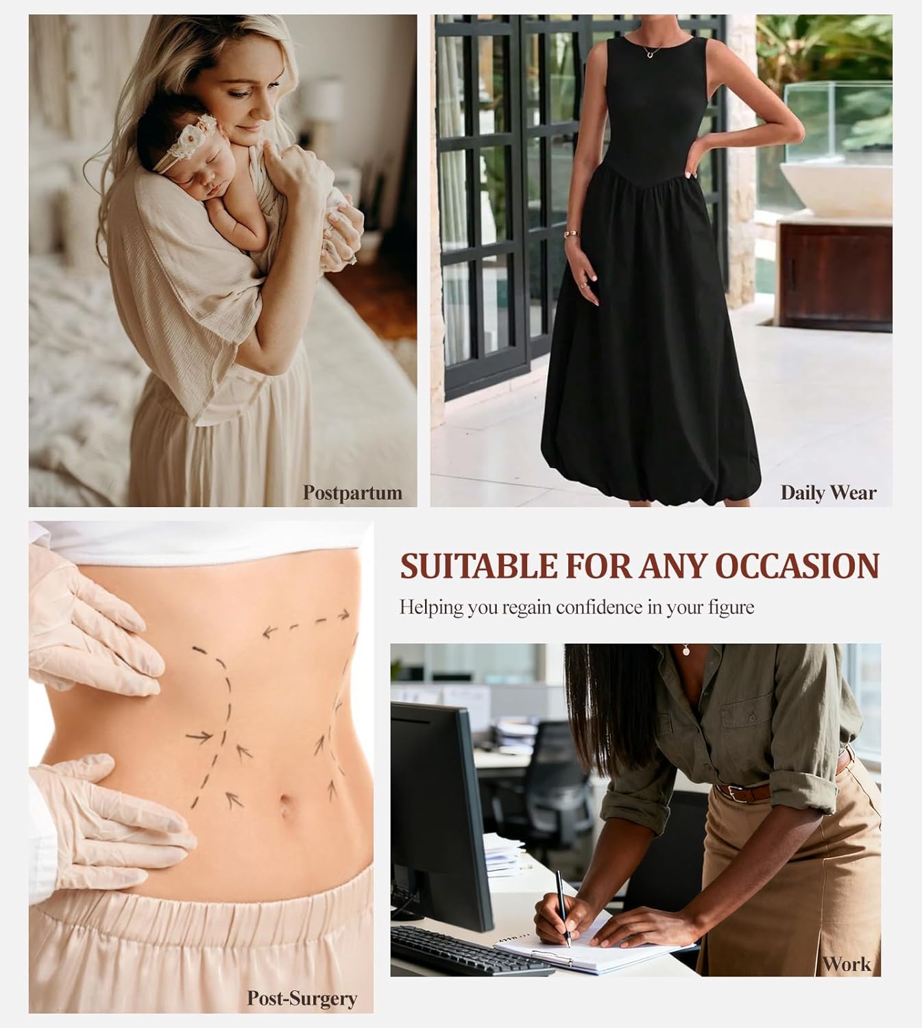 SHAPSHE Fajas Body Shaper Colombianas Moldeadoras Triple-Abdominal Compression Breathe-Easy Faja with Zero-Pressure Bra - Image 6