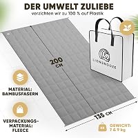 Lionsnooze 7kg Súlyozott Terápiás Takaró 135x200cm Bambusz Hypoallergén Üveggyöngy 4