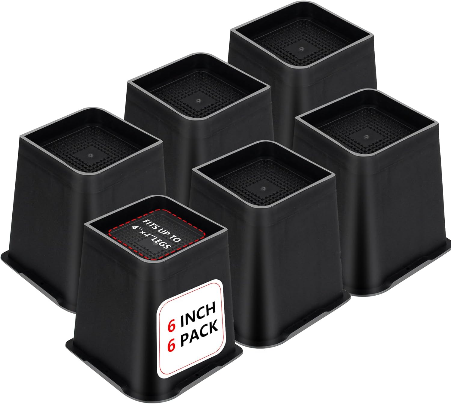 Amazon.com: ORLANG Bed Risers 6 Inch Heavy Duty, 6 Pack Furniture ...