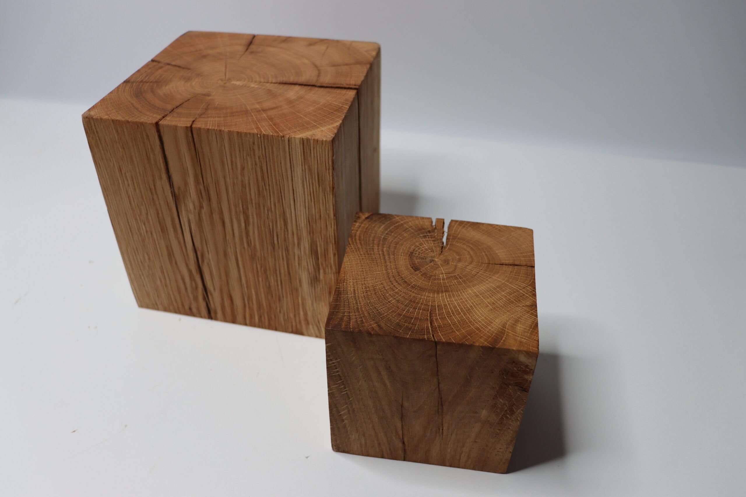 Dębowe klocki, klocki z litego drewna dębowego 30x30x...cm, kolumny dębowe, olejowane klocki dekoracyjne, dekoracja drewniana do domu, naturalny produkt, rustykalny styl, rękodzieło (30x30x10cm)