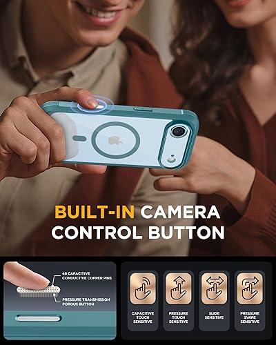 Miniatura 621 de Miracase Glass Series - Funda magnética para iPhone 15, compatible con MagSafe, de cuerpo completo, protector de pantalla de vidrio 9H integrado