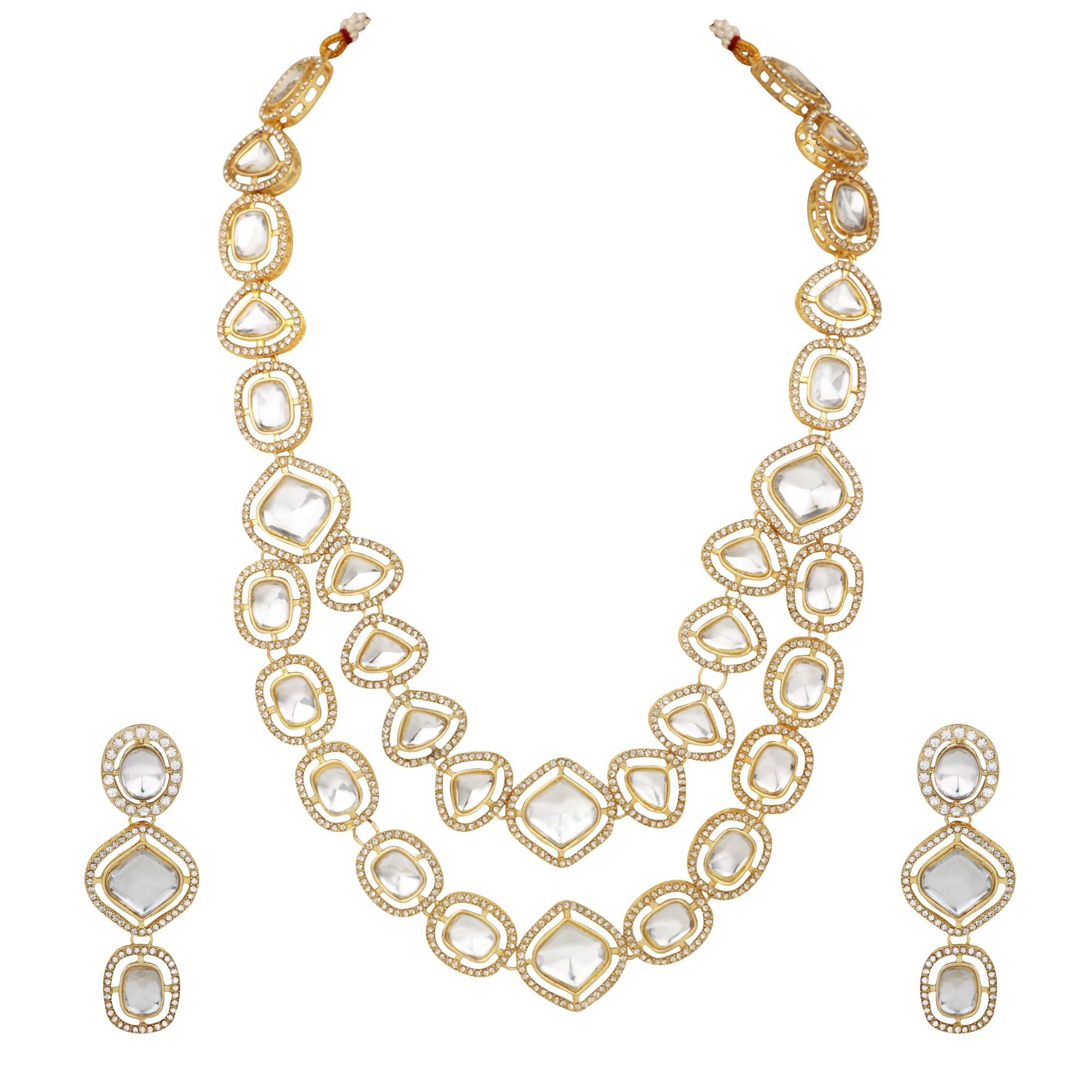 See full amazon price history chart for Atasi International Gold Plated Kundan Elegance Double Layer Jewellery Necklace Set with Earrings for Women (AG5873) Atasi International Gold Plated Kundan Elegance Double Layer Jewellery Necklace Set with Earrings for Women (AG5873) (B0CWDXH9JX) Amazon Price History, Amazon Price Tracker