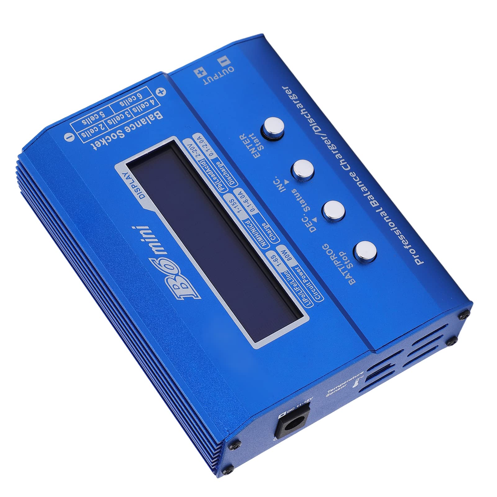 Smart Battery Charger, 80W 6A Smart Battery Charger LCD Display Lipo Lithium Battery Balance Charger Discharger DC11-18V, Automotive Battery Chargers-image-40
