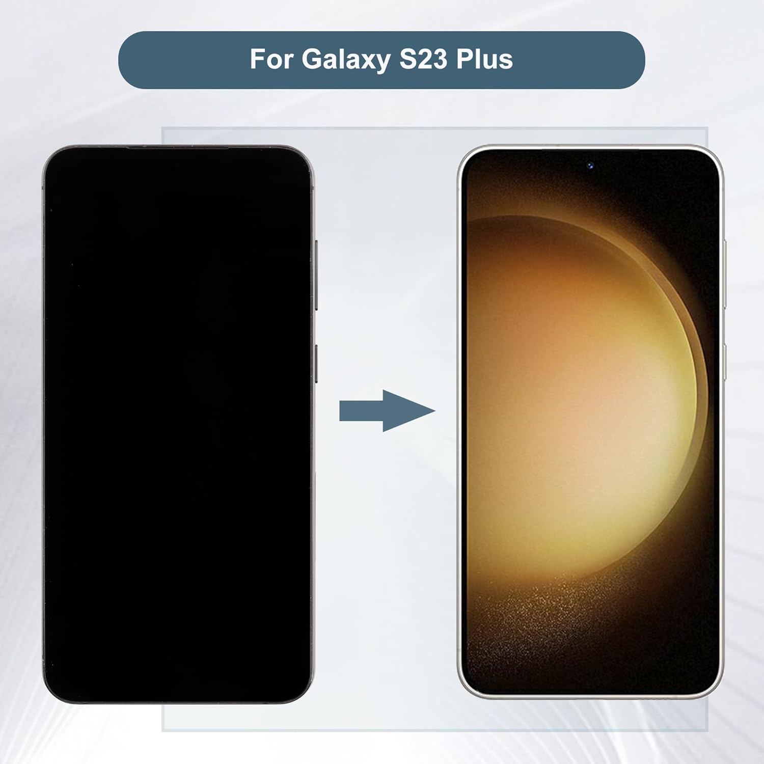 Support Fingerprint Little Size OLED Digital Display Compatible with Samsung Galaxy S23 Plus S23+ SM-S916B SM-S916U 6.6" LCD Display Touch Screen Assembly with Tools（with Frame）