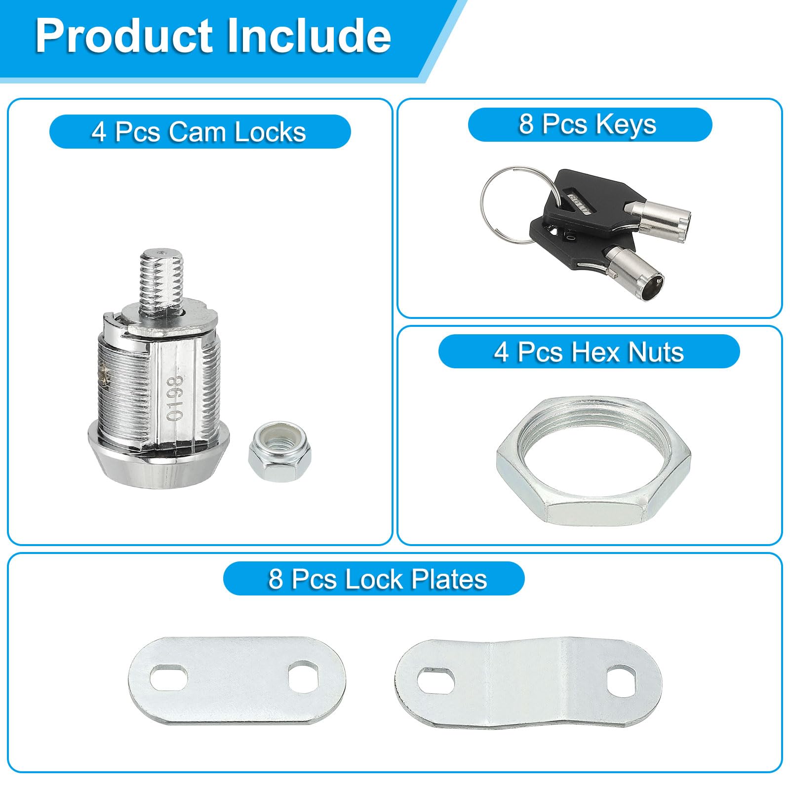 PATIKIL 1-5/16" Cabinet Cam Locks - Image 3
