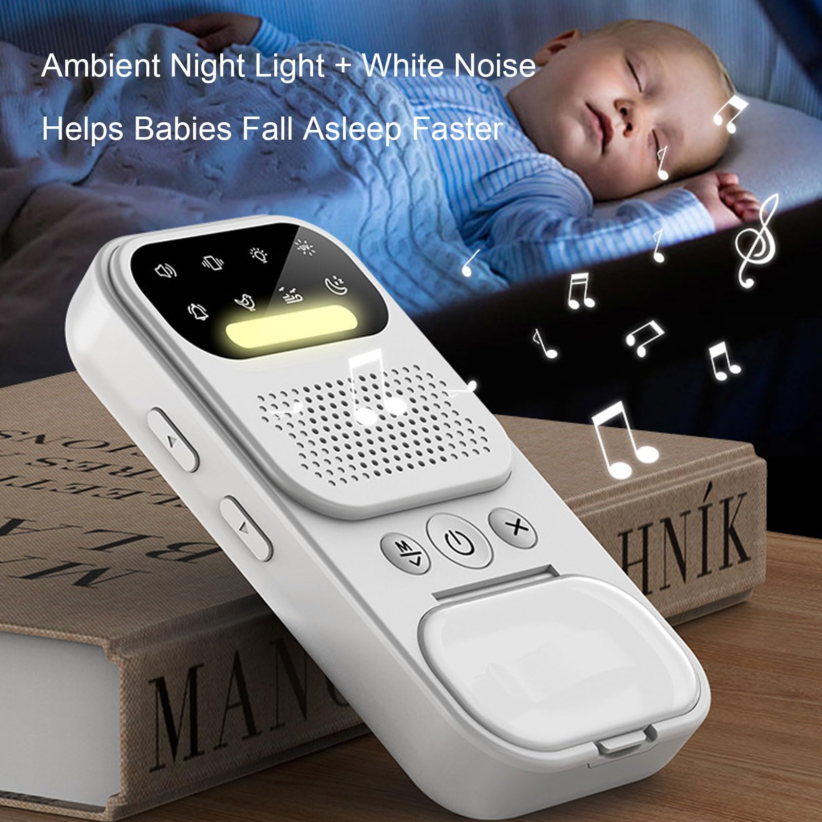Macchina del Rumore Bianco per Neonato con Luce Notturna