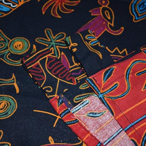 Miniatura 8 de ABREEZE Cenefas retro de lino y algodón para cocina, estilo exótico, cortinas de media ventana, 55 pulgadas de ancho por 35 pulgadas de largo,