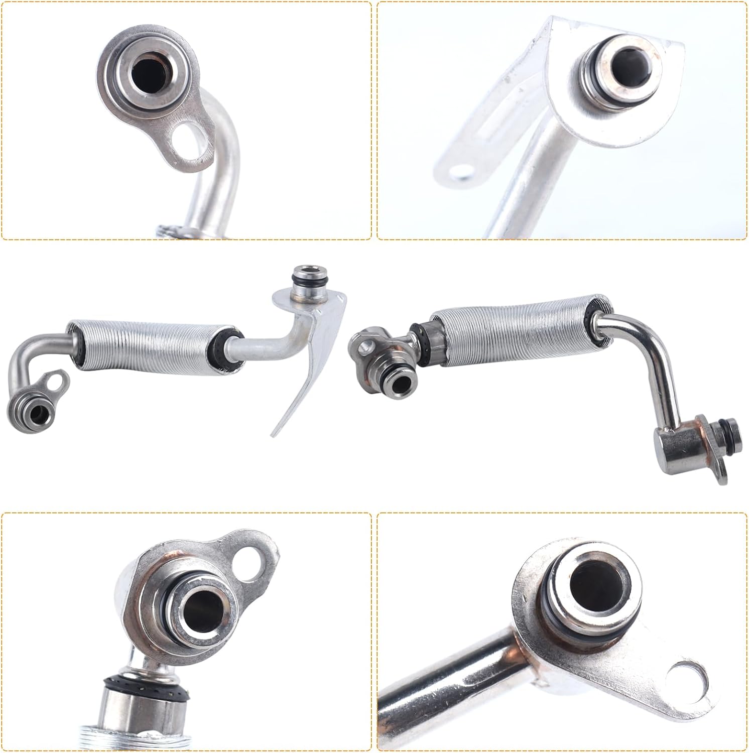 Turbocharger Coolant Line Kit 11538663516 11538663517 11428626652 11428626653 Compatible with B-m-w F10 F22 F20 F30 X1 X3 X4 X5 Z4 N20 N26 2010-2018