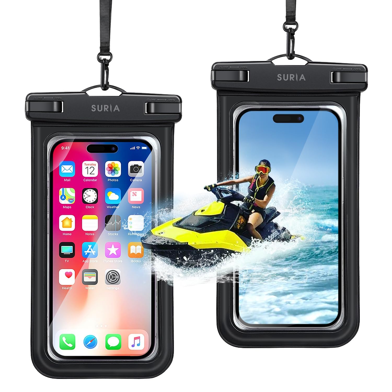 Amazon.co.jp: 【新設計・2枚セット】 スマホ 防水ケース IPX8 完全