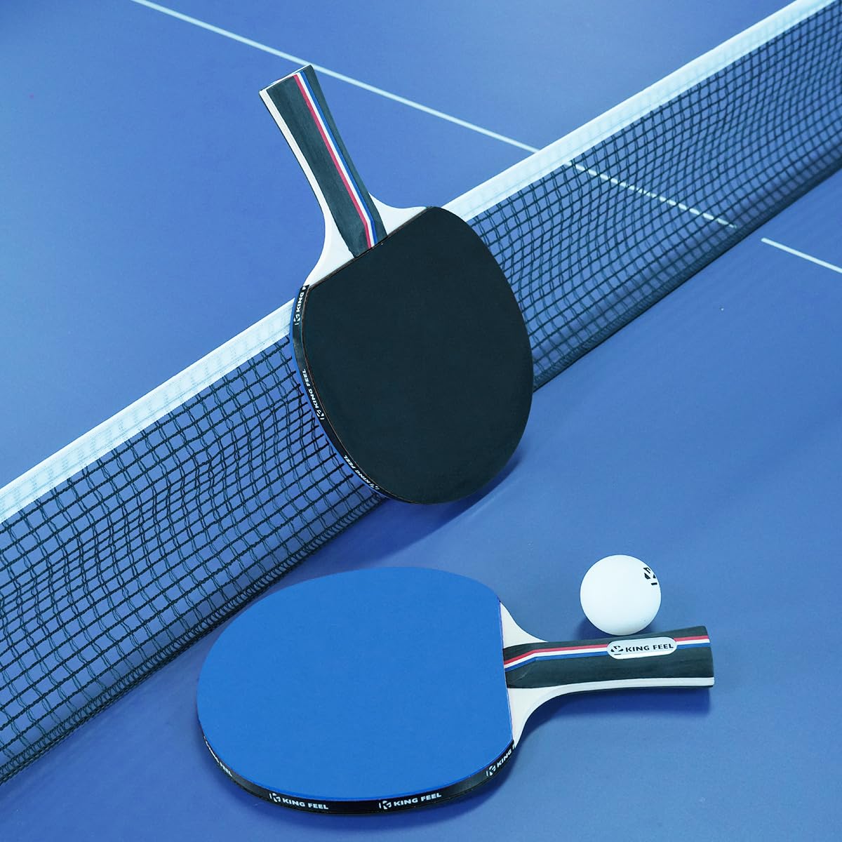 Ping Pong Paddel Set von 4 Premium Tischtennisschlägern 3-Sterne Ping Pong Bälle (8) mit Ping Pong Paddle Fall Professionelle Tischtennisschläger Set für Indoor & Outdoor Spiele