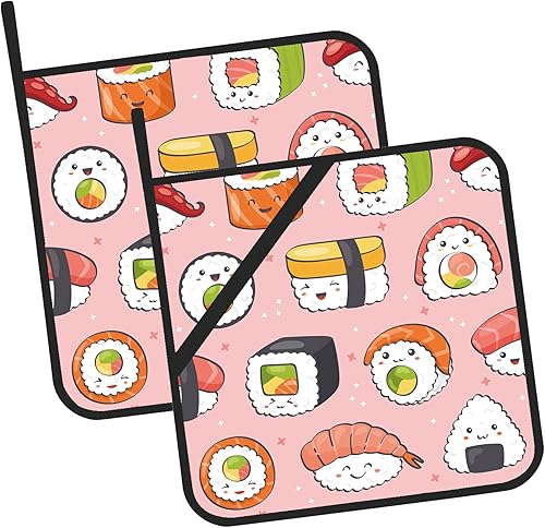 Miniatura 8 de Juego de 2 soportes para macetas abstractas hippie, resistentes al calor, para microondas, hornear, horno, platos finales y barbacoa