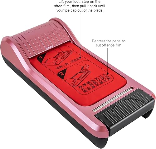 Miniatura 4 de Máquina de película para zapatos, 22.83 x 9.65 x 5.91 pulgadas, dispensador automático de cubiertas de zapatos, dispensador portátil para zapatos