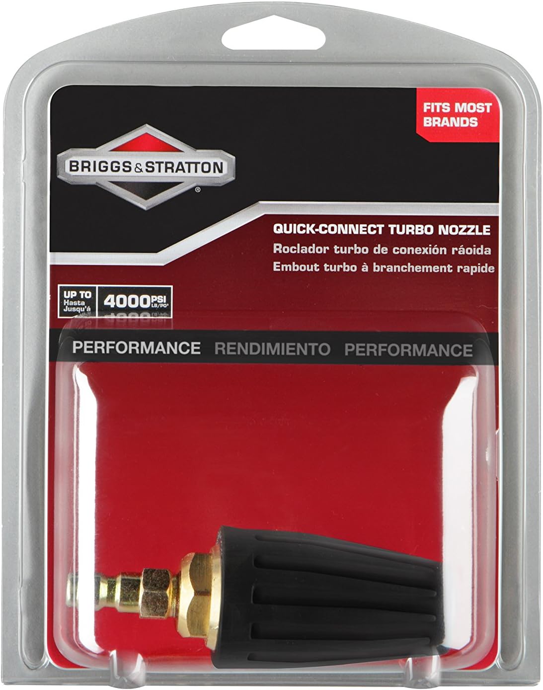 Briggs & Stratton 6196 Quick-Connect Turbo Spray Nozzle for Pressure Washers up to 4000 PSI : Patio, Lawn & Garden