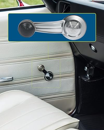 Miniatura 7 de LUJUNTEC Manijas de puerta para interiores, manija de manivela de ventana, manijas de puerta delantera y trasera del conductor, lado izquierdo del