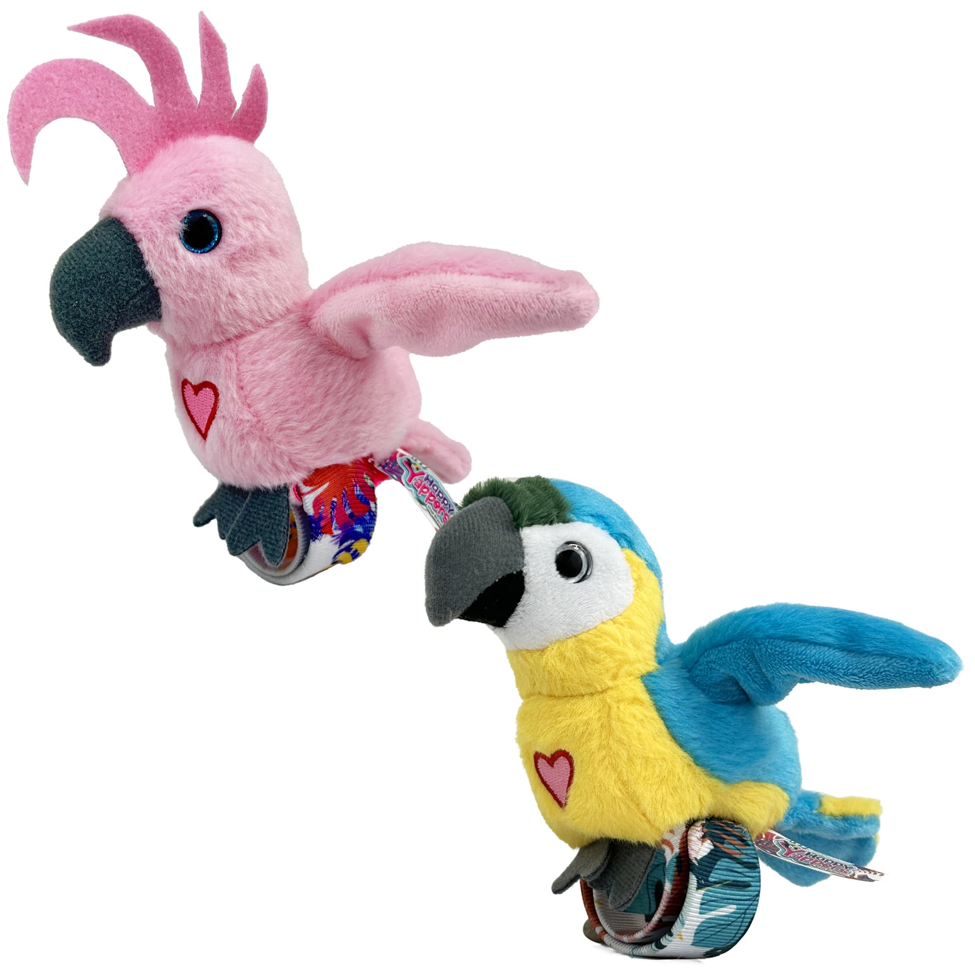 Happy Yappers: Birds 2 Pack - Cokatoo & Blue Parrot - Slap
