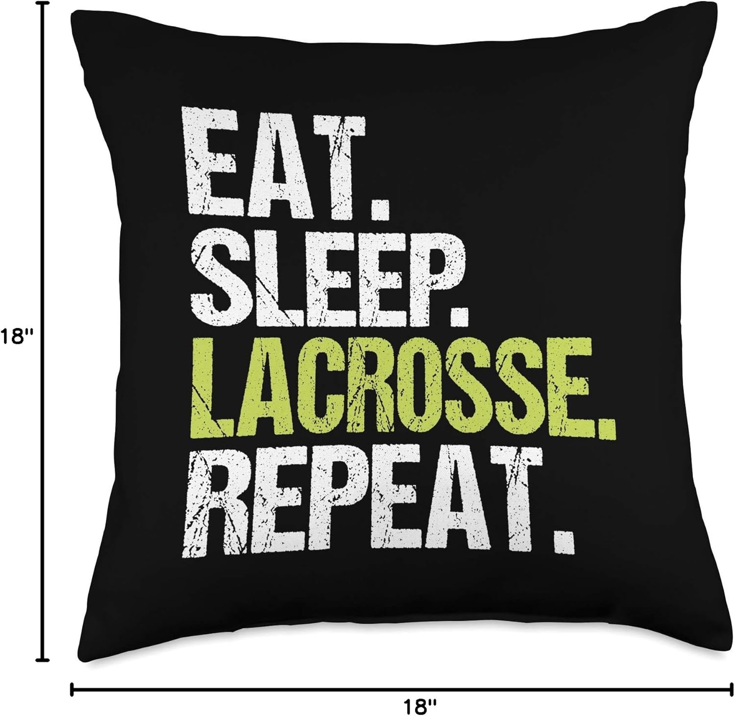 Eat Sleep Lacrosse Repeat Player Fan Christmas Gift Throw Pillow