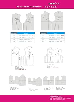 DIHAN #Y200 1:1 Mens Upper Garment Prototype Template Pattern Making Pattern Drafting Basic Prototype Garment Basic Template Garment Basic Pattern Fashion Design (Y215(1:5))