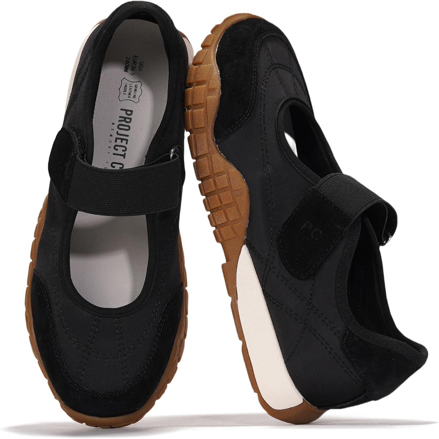 Project Cloud Womens Shoes - Lightweight Mary Jane Shoes Women with Memory Foam Insole - Non Slip Flats for Women Footwear - Women's Fashion Sneakers 2025 (Donna)