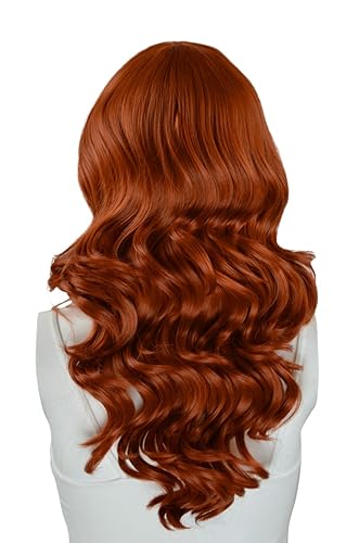 Vista 73 de Epic Cosplay Hestia Dark Plum Cosplay peluca rizada de 22 pulgadas