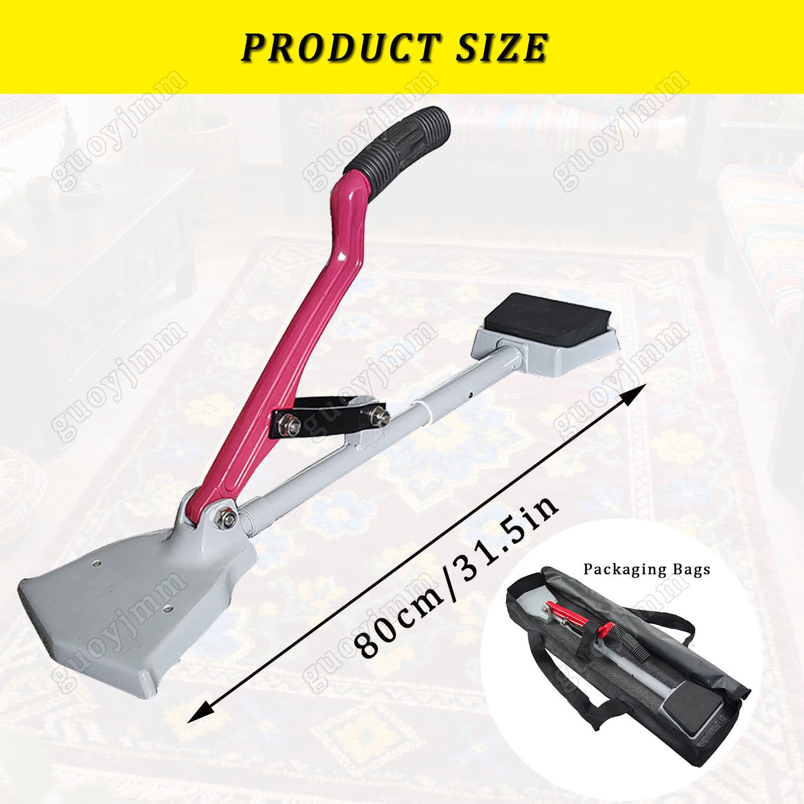 Kit d'outils de montage de tapis avec poignée en caoutchouc souple et pinces pour la maison et le bureau