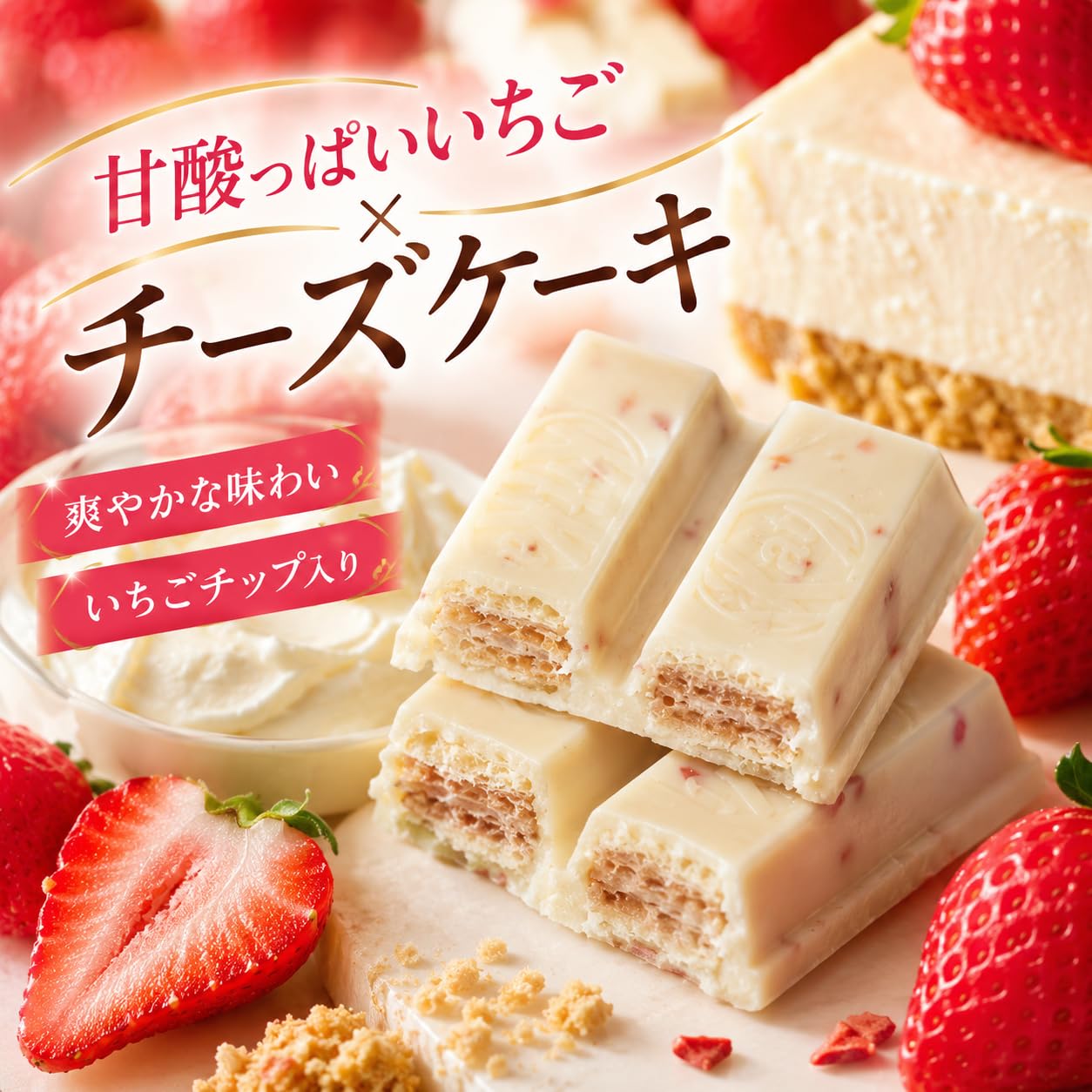 Amazon.co.jp: キットカット ストロベリーチーズケーキ味 1袋 9枚入