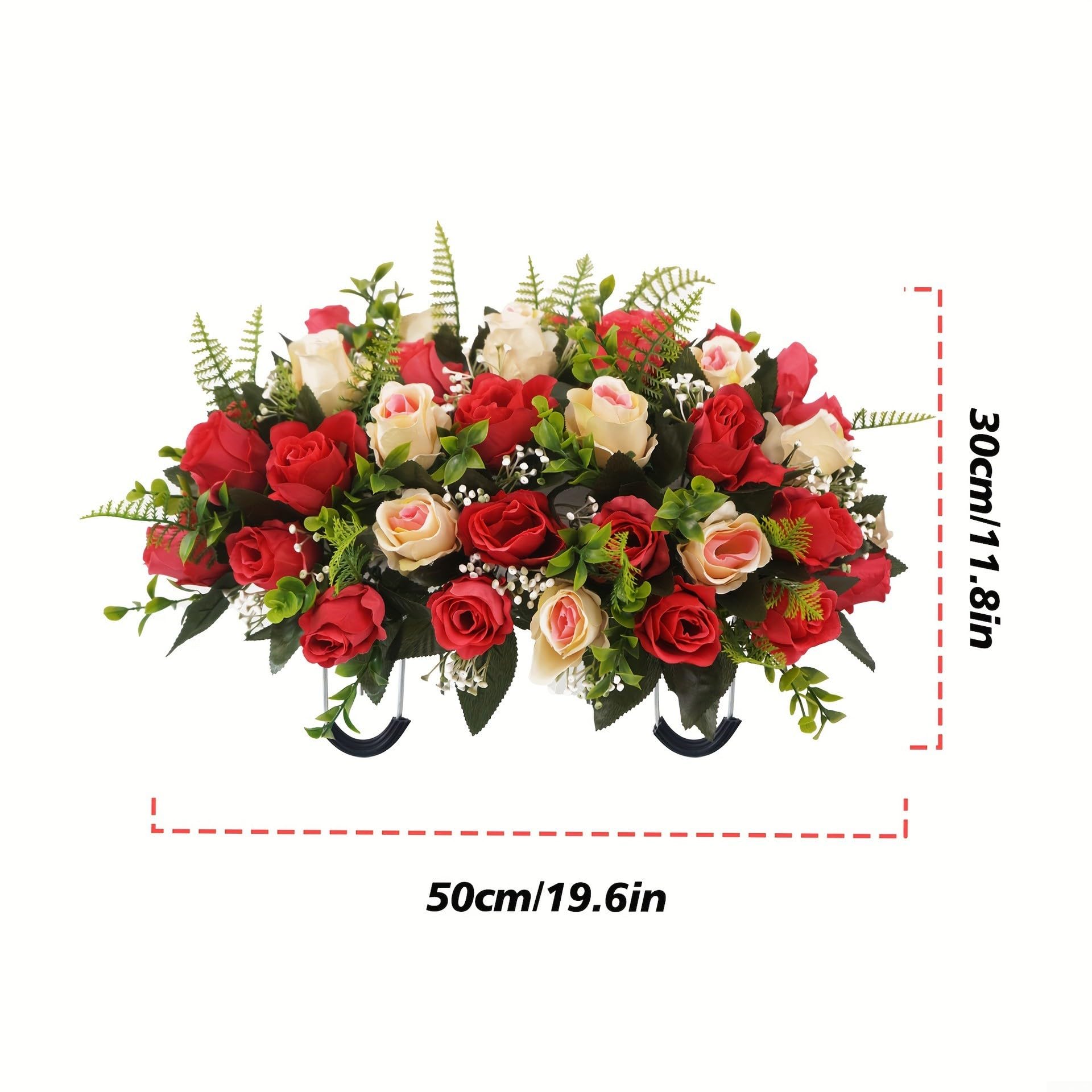 Flores de seda para lápidas planas
