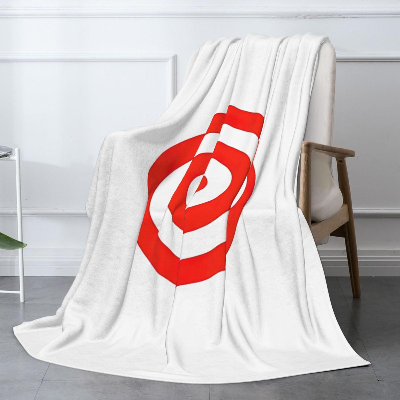 Couverture en flanelle imprimée Design Target - 177,8 x 203,2 cm - Chaude et confortable - Pour l'hiver - Pour camping ou voyage