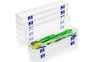 8 Pack Plastic Paint Brush Storage Containers for Efficient Art Supplies Organization